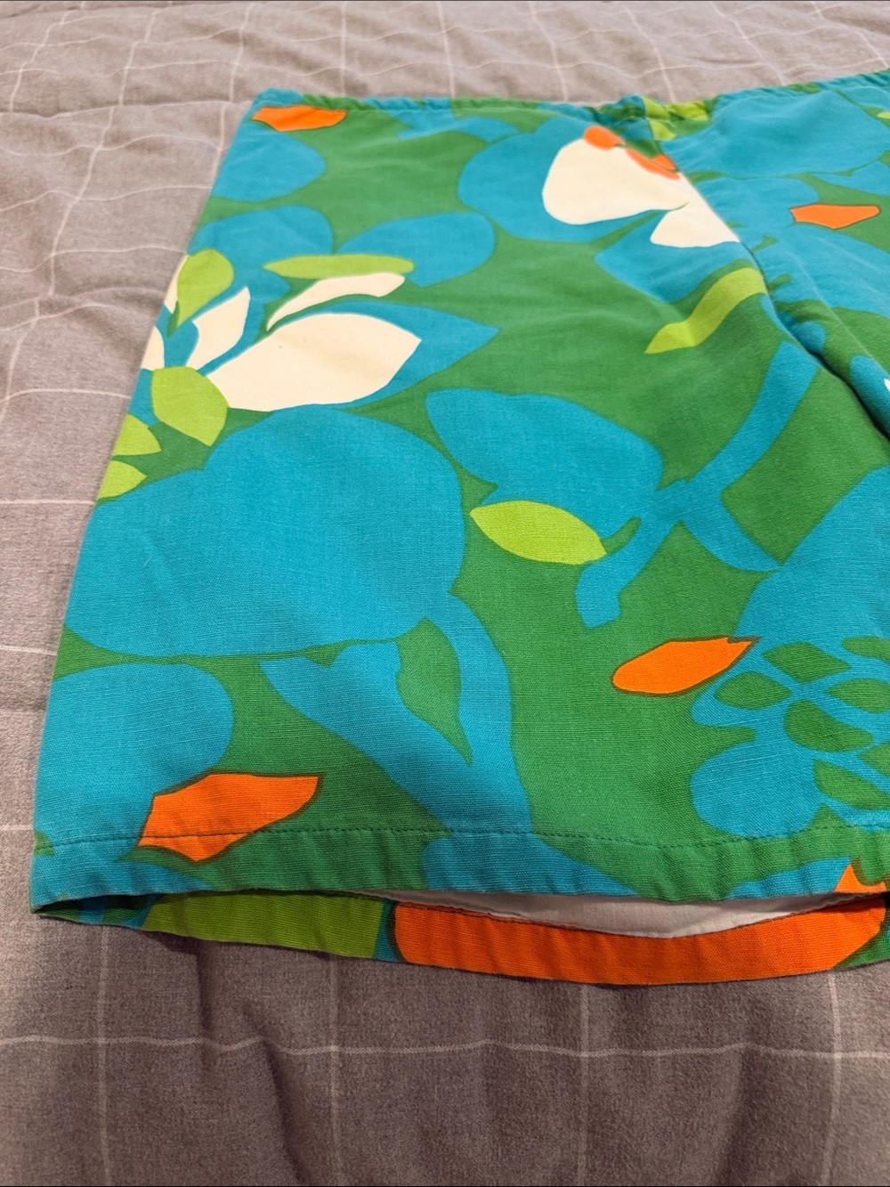 Vintage 60s 70s Jams World Surfline Hawaiian Print Colorful Cotton Shorts M - Picture 5 of 7